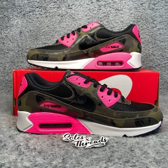 Nike Air Max 90 PRM Camo Pack Size 9 Men Sequoia Pink Olive IF1721-300 - Picture 2 of 7